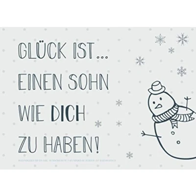 Abbildung von Adventskalender für den Sohn, Gutscheinbuch mit 24 Gutscheinen als Geschenk zum Selbstausfüllen, Glück ist… einen Sohn wie dich zu haben: ... Geschenkidee jeden Advent