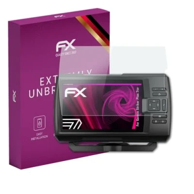 Abbildung von atFoliX Glasfolie kompatibel mit Garmin Striker Plus 7sv Panzerfolie, 9H Hybrid Glass FX Schutzpanzer Folie