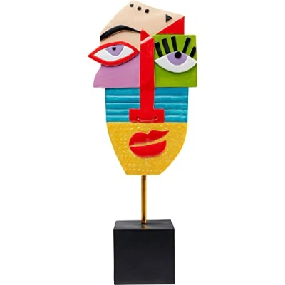Abbildung von Kare Design Deko Objekt Abstract Face, abstraktes Gesicht, handbemalt, Multicolour, Artikelhöhe 52cm