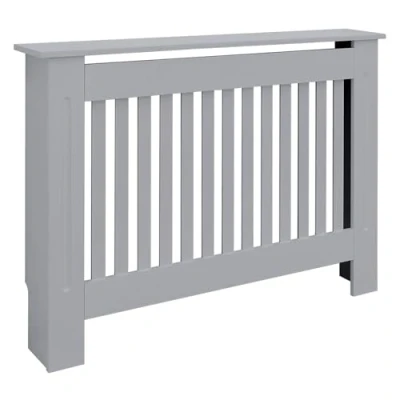 Abbildung von ML DESIGN Heizungsverkleidung Heizkörperabdeckung aus MDF für Wohnzimmer, Zubehör Heizkörper, Heizungsabdeckung Landhausstil 78x19x82 cm Grau