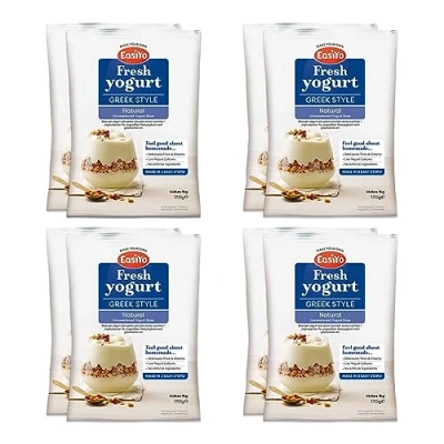 Abbildung von EasiYo Joghurtpulver nach griechischer Art, 8 Beutel Jeder ergibt 1 kg Joghurt