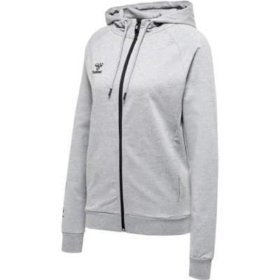 Abbildung von Hummel Hmlmove GRID COT Sweatjacke, Damen, Größe: Small, Grey melange
