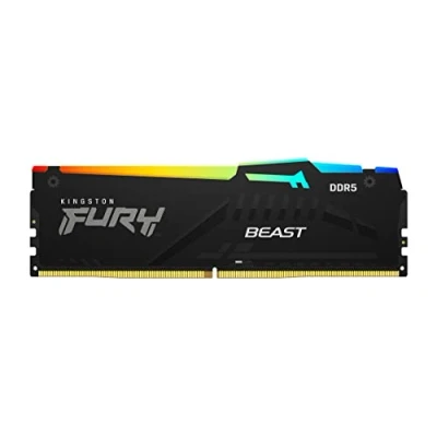 Abbildung von Kingston FURY Beast Schwarz RGB XMP 32GB 6000MT/s DDR5 CL30 DIMM Desktop Gaming Speicher Einzelnes Modul KF560C30BBA 32