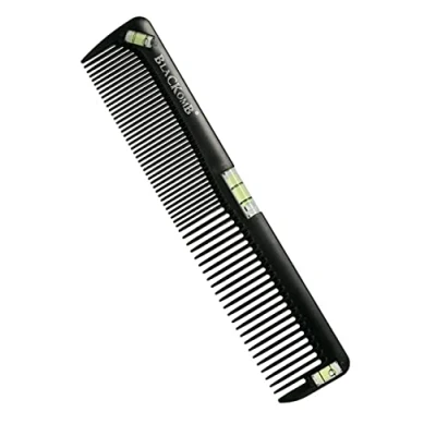 Abbildung von Blackomb Haarschneidekamm mit Wasserwaage Antistatischer Kamm zum Haare Schneiden Haarschneidehilfe Professioneller Haarkamm Schwarz