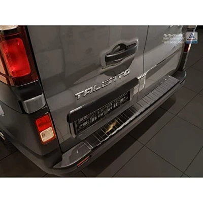 Abbildung von Avisa 2/45067 Schwarz Edelstahl Heckstoßstangenschutz kompatibel mit Opel Vivaro 2014 2019 &amp; Renault Trafic FL / FIAT Talento 2016 Nissan NV300 2021 &#039;Ribs&#039;