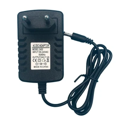 Abbildung von Lelukee Universal Netzteil 24V DC 2A,AC 100 240V Adapter 50/60HZ 48W 1000mA Max für kleine elektronische Geräte, WLAN Router,für TV Set Box, Hub,für LED Streifen, Mediaplayer