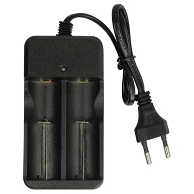 Abbildung von vhbw 2 Fach Akku Ladegerät kompatibel mit Keeppower Li Ion Akkuzellen, Haushaltsbatterien