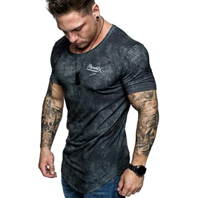 Abbildung von REPUBLIX T Shirt JEFF Herren Oversize Crew Neck Marble Design mit Rundhalsausschnitt