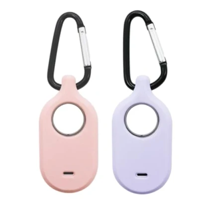 Abbildung von (2 Packungen) Doweiss Schutzhülle Kompatible für Samsung Galaxy SmartTags 2, weiche Gummi Schutzhülle, Kratzfest, leicht, mit Clips, Schlüsselanhänger passend 2 (Lavendel + Rosa)