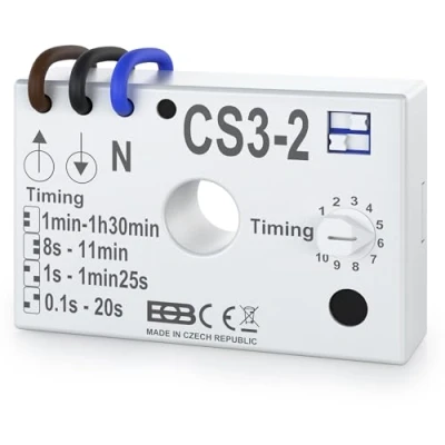 Abbildung von Elektrobock CS3 2 Treppenlicht Nachlaufrelais Unterputz, weiß