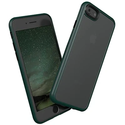 Abbildung von EAZY CASE Ultra Schutz Outdoor Hülle kompatibel mit iPhone SE (2022/2020) / 8/7, hochwertige Schutzhülle Aufprallschutz, Stoßfest und Kratzfest, dünne Kameraschutz, Nacht Grün