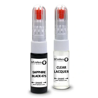 Abbildung von SD COLORS Reparaturset für BMW Reparaturstift, 20 ML, Kratzer, Chips, Farbcode 475 Saphirschwarz (Lack + Lack)