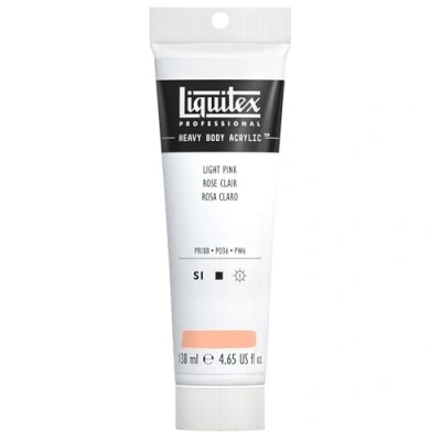 Abbildung von Liquitex 4417810 Professional Heavy Body Acrylfarbe in Künstlerqualität mit ausgezeichneter Lichtechtheit buttriger Konsistenz, 138ml Tube Portraitrosa hell