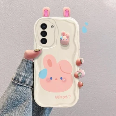 Abbildung von 3D Cartoon Hülle Kompatibel mit Samsung Galaxy S21 Plus Süßes Stoßfestes und Stylisches Silikon Cover