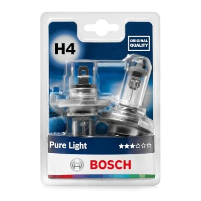 Abbildung von Bosch H4 Lampe Pure Light 12V 60/55W P43t (2 Stück)