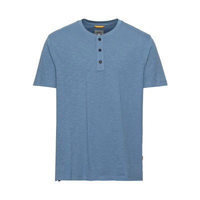 Abbildung von camel active Henley Tshirt basic, Herren, Größe: Large, Elemental blue
