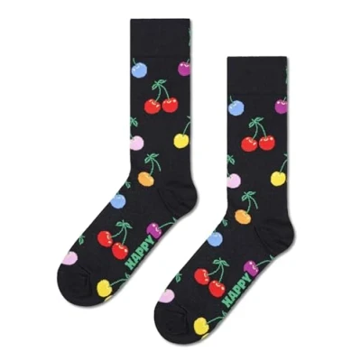 Abbildung von Happy Socks Cherry SOCK Unisex Socken, Größe: 41 46, Black multi