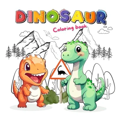 Abbildung von Dinosaur Coloring Book with Vocabulary for Kids: Explore, Learn, and Color 25 Fun Pages of Dino Adventures!