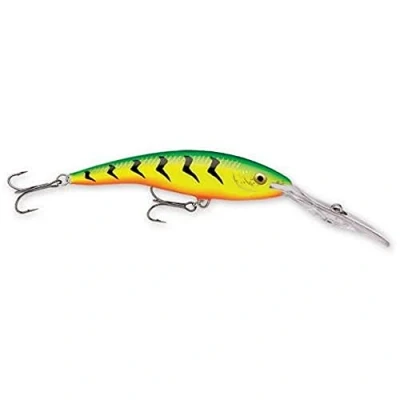 Abbildung von Rapala Deep Tail Dancer Angelköder Angelzubehör aus Balsaholz Stabile Tauchschaufel Süßwasser Spinnköder Lauftiefe 4.5m Fischköder 7cm, 9g Hergestellt in Estland Bleeding Tiger