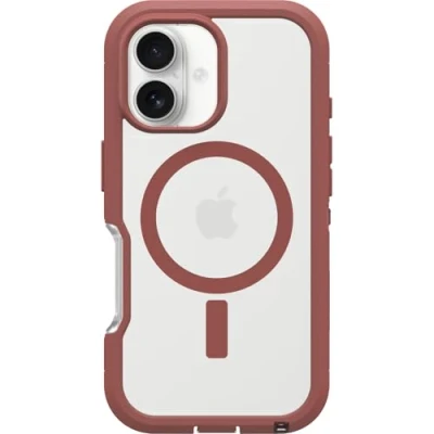 Abbildung von OtterBox Defender Series XT MagSafe Hülle für iPhone 16, stoßfest, Ultra robust, schützende Hülle, 7X getestet nach Militärstandard, Transparent/Braun
