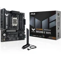 Abbildung von ASUS TUF Gaming B850M E WiFi, Motherboard AMD Micro ATX, 8+2+1 Stromphasen, DDR5 Slot, PCIe 5.0, 3 M.2 Steckplätze, WiFi 6E, Ethernet Realtek 2,5 GB, USB C 10 Gbit/s, BIOS Flashback und Aura Sync