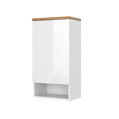 Abbildung von Vicco Hängeschrank Eden, Weiß Hochglanz/Artisan Eiche, 40 x 77.5 cm mit 4 Fächer