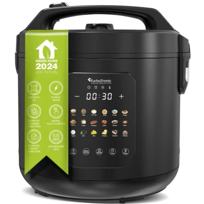 Abbildung von TurboTronic by Z Line Multikocher DMC18 2024 Modell 5L mit Schongarer 860W Elektrisch Dampfgarer, Reiskocher, Slow Cooker 18 Programme, Milchreis, Multivarka