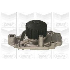 Abbildung von GRAF PA428 Wasserpumpe 19 mit Dichtung mechanisch Stahlblech 56,2 für Zahnriementrieb HONDA: CRX 3, 2, Civic V Hatchback