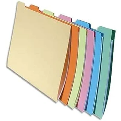 Abbildung von Exacompta 337000E 60er Pack Aktenmappen SUPER DIN A4 (10 Sets á 6 Mappen mit Taben) für Schubladen Hängeregistraturen, ideal die Aufbewahrung Ihrer Dokumente Ordnungsmappe Fächermappe