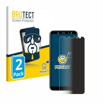 Abbildung von BROTECT (2 Stück Anti Spy Blickschutzfolie für Samsung Galaxy A6 2018 Privacy Screen Protector [Displayschutz Folie, Sichtschutz, Blaulichtfilter]