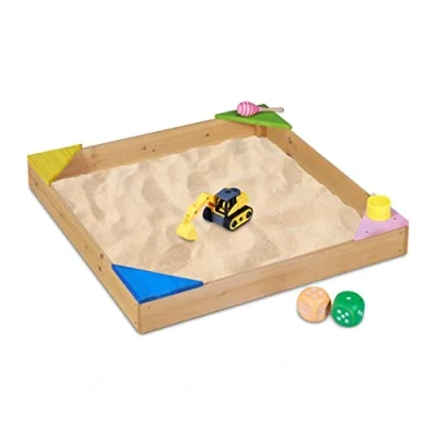 Abbildung von relaxdays Sandkasten mit Ecksitze