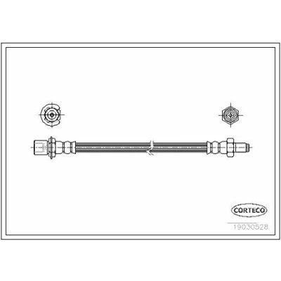 Abbildung von CORTECO 19030528 Bremsschläuche Hinterachse 285 TOYOTA: Land Cruiser Prado 70 SUV