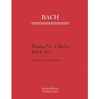 Abbildung von Bach Partita Nr. 1 B dur BWV 825: Urtext mit Fingersatz