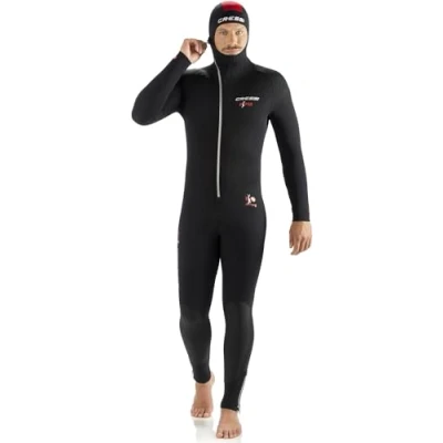 Abbildung von Cressi Diver Man All in One Einteiliger Ultrastretch Neoprenanzug zum Tauchen, Herren 7mm, Schwarz/Rot, L