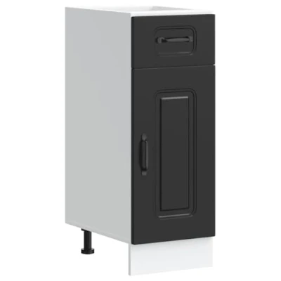 Abbildung von vidaXL Küchenunterschrank Kalmar Schwarz Holzwerkstoff, Spülenunterschrank, Schrank Küche, Lagerschrank, Unterschrank für Küchenzeile