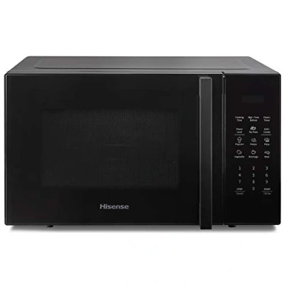 Abbildung von Hisense Elektronische Mikrowelle, Fassungsvermögen 23 l, Leistung 800 W, Grillleistung 1000 LED Display mit Touch Steuerung, Schwarz