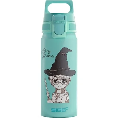 Abbildung von SIGG Alu Trinkflasche Kinder WMB ONE Harry Potter Für Kohlensäurehaltige Getränke Geeignet Auslaufsicher Federleicht BPA frei Klimaneutral Zertifiziert Blau 0,6L