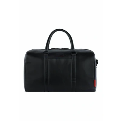 Abbildung von bugatti Clark Reisetasche aus Leder, Weekender für den Urlaub, Gymtasche Sport, schwarz