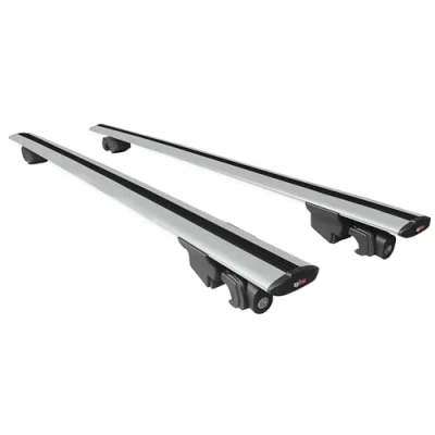 Abbildung von Kompatibel mit VW Passat B8 Variant 2015 2023 Dachträger Hook Gepäckträger Relingträger Schlüssel Alu GRAU