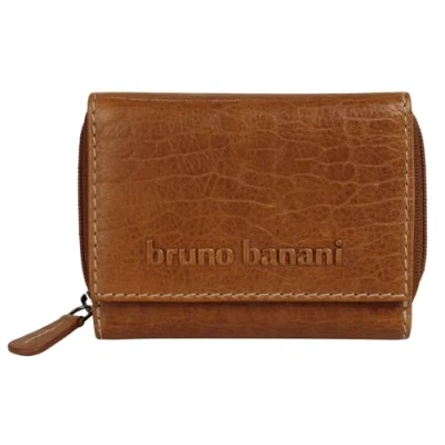 Abbildung von bruno banani kleine Geldbörse im Querformat Echt Leder Damen Echtleder Portemonnaie mit RFID Schutz, handliche Mini Wallet 022126