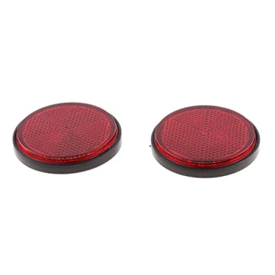 Abbildung von Almencla Rückstrahler Rund 55mm Motorrad Reflektor 2er Set rot