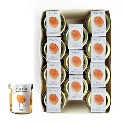 Abbildung von Das MINI Mispelchen MISS PELL / 11er Set Mispel Fruchtstück in Calvados im 30ml Glas [Frankfurter Kultgetränk]