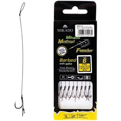 Abbildung von Mikado Method Feeder Rig mit Nadel Braid Chinu Haken Gr. 6/0.16mm/10cm 8St