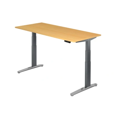 Abbildung von Hammerbacher Schreibtisch XBHM19 Buche/Graphit Kufe poliert