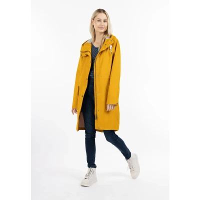 Abbildung von Regenjacke mit Innenprint Schmuddelwedda XS / Senf 100% Polyester