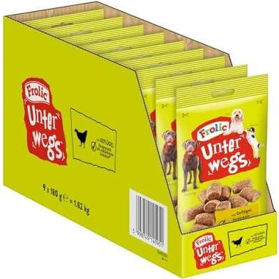 Abbildung von FROLIC Hundesnacks UNTERWGS im Beutel mit Geflügel 9x180g