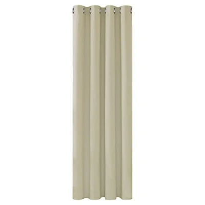 Abbildung von Deconovo Verdunklungsvorhänge mit Ösen Thermovorhang Blickdichte Gardinen Kälteschutz Thermo gegen Kälte Thermogardine Hitzeschutz, 160x132 cm(HöhexBreite), Beige, 1 Stück