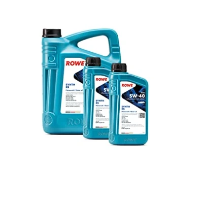 Abbildung von ROWE 5 + 2x 1 Liter HIGHTEC SYNTH RS SAE 5W 40 Motorenöl Pkw Motoröl für moderne und sportliche Otto oder Dieselmotoren, mit ohne Turboaufladung