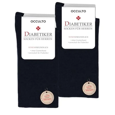 Abbildung von Occulto 10 PACK Diabetiker Socken, Herren, Größe: 39 42, Blau