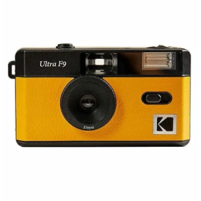 Abbildung von Kodak Ultra F9 Kamera schwarz gelb Kompaktkamera